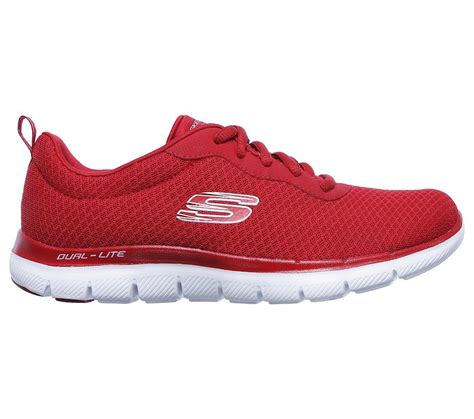 red comfort sneakers for women.